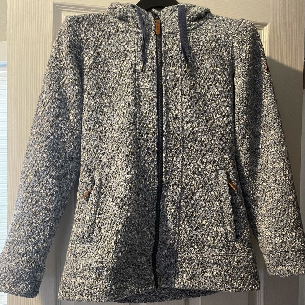 Roxy Womens Doe Zip-Up Hoodie Sweatshirt in Blue